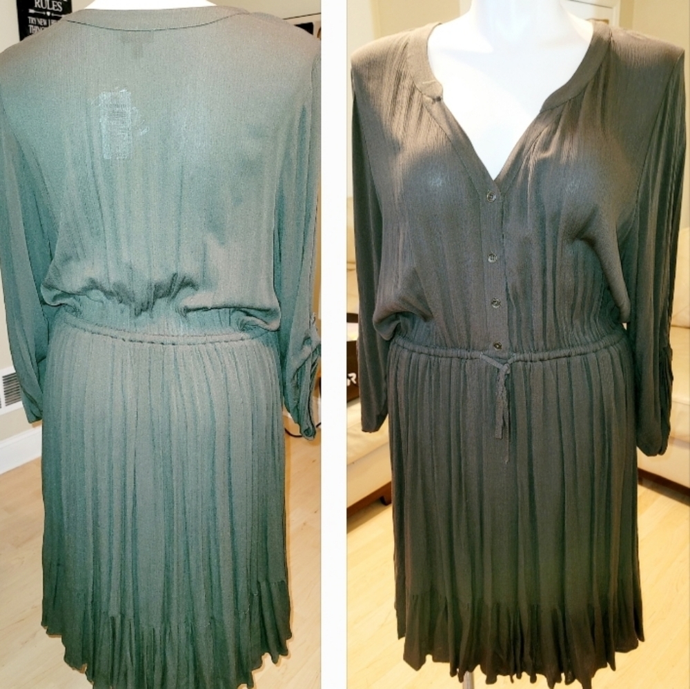 NWT Torrid Olive button front dress.